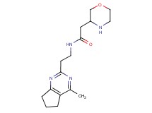 N-[2-(4-methyl-6,7-dihydro-5H-cyclopenta[d]pyrimidin-2-yl)ethyl]-2-(3-morpholinyl)acetamide hydrochloride