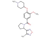 4-(2-methoxy-4-{[2-(4-methyl-1,2,5-oxadiazol-3-yl)-1-pyrrolidinyl]carbonyl}phenoxy)-1-methylpiperidine