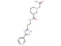 1-(2-amino-2-oxoethyl)-N-[2-(3-pyridin-3-yl-1H-1,2,4-triazol-5-yl)ethyl]piperidine-3-carboxamide
