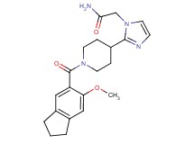 2-(2-{1-[(6-methoxy-2,3-dihydro-1H-inden-5-yl)carbonyl]piperidin-4-yl}-1H-imidazol-1-yl)acetamide