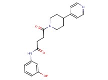 N-(3-hydroxyphenyl)-4-oxo-4-(4-pyridin-4-ylpiperidin-1-yl)butanamide
