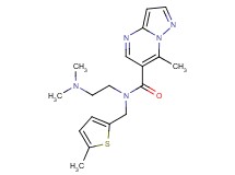 N-[2-(dimethylamino)ethyl]-7-methyl-N-[(5-methyl-2-thienyl)methyl]pyrazolo[1,5-a]pyrimidine-6-carboxamide