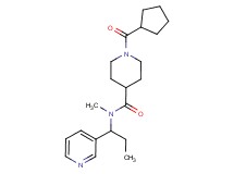 1-(cyclopentylcarbonyl)-N-methyl-N-[1-(3-pyridinyl)propyl]-4-piperidinecarboxamide
