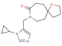 8-[(1-cyclopropyl-1H-imidazol-5-yl)methyl]-1-oxa-8-azaspiro[4.6]undecan-9-one