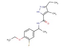 N-[1-(4-ethoxy-3-fluorophenyl)ethyl]-3-ethyl-4-methyl-1H-pyrazole-5-carboxamide