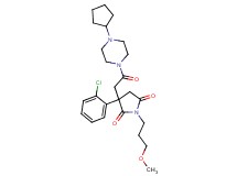 3-(2-chlorophenyl)-3-[2-(4-cyclopentyl-1-piperazinyl)-2-oxoethyl]-1-(3-methoxypropyl)-2,5-pyrrolidinedione