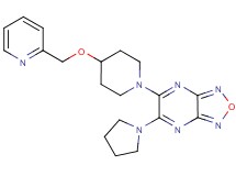 5-[4-(2-pyridinylmethoxy)-1-piperidinyl]-6-(1-pyrrolidinyl)[1,2,5]oxadiazolo[3,4-b]pyrazine
