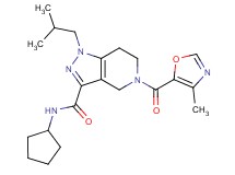 N-cyclopentyl-1-isobutyl-5-[(4-methyl-1,3-oxazol-5-yl)carbonyl]-4,5,6,7-tetrahydro-1H-pyrazolo[4,3-c]pyridine-3-carboxamide