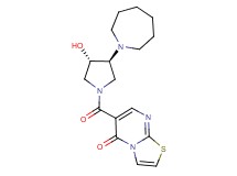 6-{[(3S*,4S*)-3-(1-azepanyl)-4-hydroxy-1-pyrrolidinyl]carbonyl}-5H-[1,3]thiazolo[3,2-a]pyrimidin-5-one