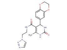 4-(2,3-dihydro-1,4-benzodioxin-6-yl)-6-methyl-2-oxo-N-[2-(1H-1,2,3-triazol-1-yl)ethyl]-1,2,3,4-tetrahydropyrimidine-5-carboxamide