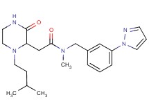 N-methyl-2-[1-(3-methylbutyl)-3-oxo-2-piperazinyl]-N-[3-(1H-pyrazol-1-yl)benzyl]acetamide