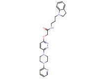 N-[3-(2,3-dihydro-1H-indol-1-yl)propyl]-2-({6-[4-(2-pyridinyl)-1-piperazinyl]-3-pyridazinyl}oxy)acetamide