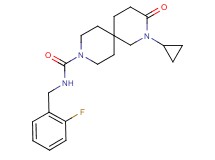 2-cyclopropyl-N-(2-fluorobenzyl)-3-oxo-2,9-diazaspiro[5.5]undecane-9-carboxamide