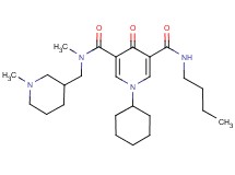 N'-butyl-1-cyclohexyl-N-methyl-N-[(1-methyl-3-piperidinyl)methyl]-4-oxo-1,4-dihydro-3,5-pyridinedicarboxamide