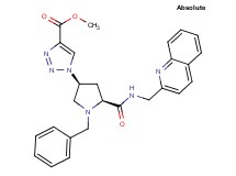 methyl 1-((3S,5S)-1-benzyl-5-{[(2-quinolinylmethyl)amino]carbonyl}-3-pyrrolidinyl)-1H-1,2,3-triazole-4-carboxylate