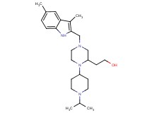2-[4-[(3,5-dimethyl-1H-indol-2-yl)methyl]-1-(1-isopropyl-4-piperidinyl)-2-piperazinyl]ethanol