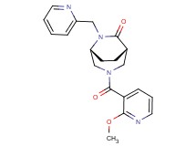 (1S*,5R*)-3-[(2-methoxy-3-pyridinyl)carbonyl]-6-(2-pyridinylmethyl)-3,6-diazabicyclo[3.2.2]nonan-7-one