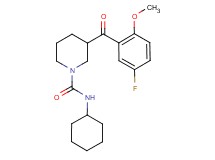N-cyclohexyl-3-(5-fluoro-2-methoxybenzoyl)-1-piperidinecarboxamide