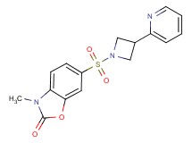 3-methyl-6-{[3-(2-pyridinyl)-1-azetidinyl]sulfonyl}-1,3-benzoxazol-2(3H)-one
