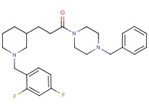 1-benzyl-4-{3-[1-(2,4-difluorobenzyl)-3-piperidinyl]propanoyl}piperazine