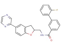 2'-fluoro-N-{[5-(2-pyrazinyl)-2,3-dihydro-1-benzofuran-2-yl]methyl}-3-biphenylcarboxamide