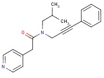 N-isobutyl-N-(3-phenylprop-2-yn-1-yl)-2-pyridin-4-ylacetamide