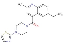 6-ethyl-2-methyl-4-{[4-(1,3-thiazol-2-yl)-1-piperazinyl]carbonyl}quinoline