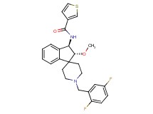 N-[(2R*,3R*)-1'-(2,5-difluorobenzyl)-2-methoxy-2,3-dihydrospiro[indene-1,4'-piperidin]-3-yl]-3-thiophenecarboxamide