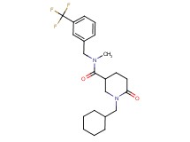 1-(cyclohexylmethyl)-N-methyl-6-oxo-N-[3-(trifluoromethyl)benzyl]-3-piperidinecarboxamide
