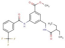 methyl 3-{[(2-ethylbutanoyl)amino]methyl}-5-{[3-(trifluoromethyl)benzoyl]amino}benzoate