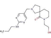 7-(2-hydroxyethyl)-2-{[2-(propylamino)-5-pyrimidinyl]methyl}-2,7-diazaspiro[4.5]decan-6-one