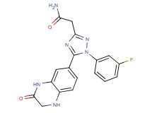 2-[1-(3-fluorophenyl)-5-(3-oxo-1,2,3,4-tetrahydroquinoxalin-6-yl)-1H-1,2,4-triazol-3-yl]acetamide