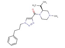 (2S)-2-isopropyl-4-methyl-1-{[1-(3-phenylpropyl)-1H-1,2,3-triazol-4-yl]carbonyl}piperazine
