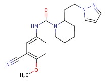 N-(3-cyano-4-methoxyphenyl)-2-[2-(1H-pyrazol-1-yl)ethyl]piperidine-1-carboxamide