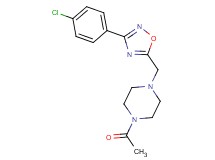 1-acetyl-4-{[3-(4-chlorophenyl)-1,2,4-oxadiazol-5-yl]methyl}piperazine