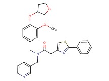 N-[3-methoxy-4-(tetrahydro-3-furanyloxy)benzyl]-2-(2-phenyl-1,3-thiazol-4-yl)-N-(3-pyridinylmethyl)acetamide