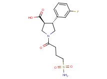 (3S*,4R*)-1-[4-(aminosulfonyl)butanoyl]-4-(3-fluorophenyl)-3-pyrrolidinecarboxylic acid