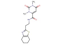 1,3-dimethyl-2,6-dioxo-N-[2-(4,5,6,7-tetrahydro-1,3-benzothiazol-2-yl)ethyl]-1,2,3,6-tetrahydro-4-pyrimidinecarboxamide