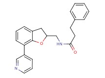 3-phenyl-N-{[7-(3-pyridinyl)-2,3-dihydro-1-benzofuran-2-yl]methyl}propanamide