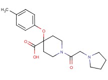 4-(4-methylphenoxy)-1-(pyrrolidin-1-ylacetyl)piperidine-4-carboxylic acid