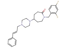 1-(2,4-difluorobenzyl)-5-{4-[(2E)-3-phenyl-2-propen-1-yl]-1-piperazinyl}-2-azepanone