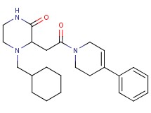4-(cyclohexylmethyl)-3-[2-oxo-2-(4-phenyl-3,6-dihydro-1(2H)-pyridinyl)ethyl]-2-piperazinone