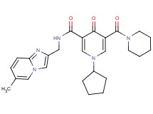 1-cyclopentyl-N-[(6-methylimidazo[1,2-a]pyridin-2-yl)methyl]-4-oxo-5-(1-piperidinylcarbonyl)-1,4-dihydro-3-pyridinecarboxamide
