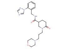 1-[3-(4-morpholinyl)propyl]-6-oxo-N-[2-(1H-1,2,4-triazol-1-yl)benzyl]-3-piperidinecarboxamide