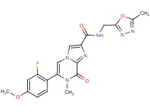 6-(2-fluoro-4-methoxyphenyl)-7-methyl-N-[(5-methyl-1,3,4-oxadiazol-2-yl)methyl]-8-oxo-7,8-dihydroimidazo[1,2-a]pyrazine-2-carboxamide