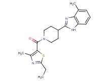 2-{1-[(2-ethyl-4-methyl-1,3-thiazol-5-yl)carbonyl]-4-piperidinyl}-4-methyl-1H-benzimidazole
