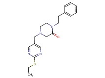 4-{[2-(ethylthio)pyrimidin-5-yl]methyl}-1-(2-phenylethyl)piperazin-2-one