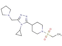 4-[4-cyclopropyl-5-(pyrrolidin-1-ylmethyl)-4H-1,2,4-triazol-3-yl]-1-(ethylsulfonyl)piperidine