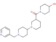 1-{[1'-(pyridin-3-ylmethyl)-1,4'-bipiperidin-3-yl]carbonyl}piperidin-4-ol