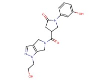 4-{[1-(2-hydroxyethyl)-4,6-dihydropyrrolo[3,4-c]pyrazol-5(1H)-yl]carbonyl}-1-(3-hydroxyphenyl)pyrrolidin-2-one